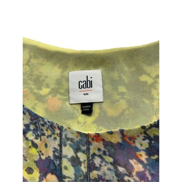 CAbi Positano floral layered tank sz S Style 5041 - Picture 4 of 5